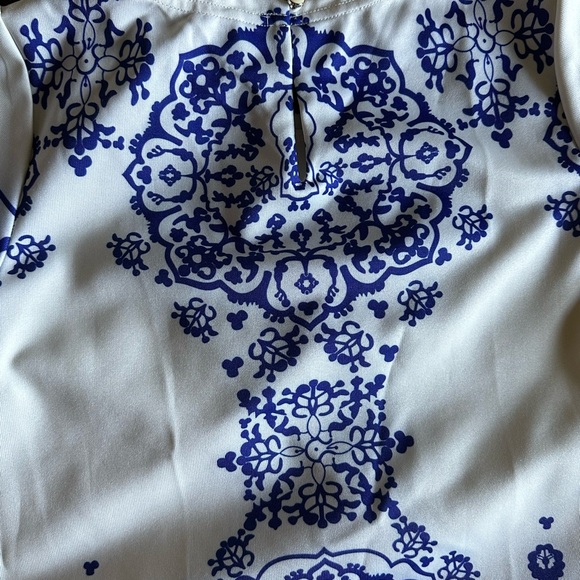 Blue and White Patterned Two-Piece Set - Picture 3 of 6